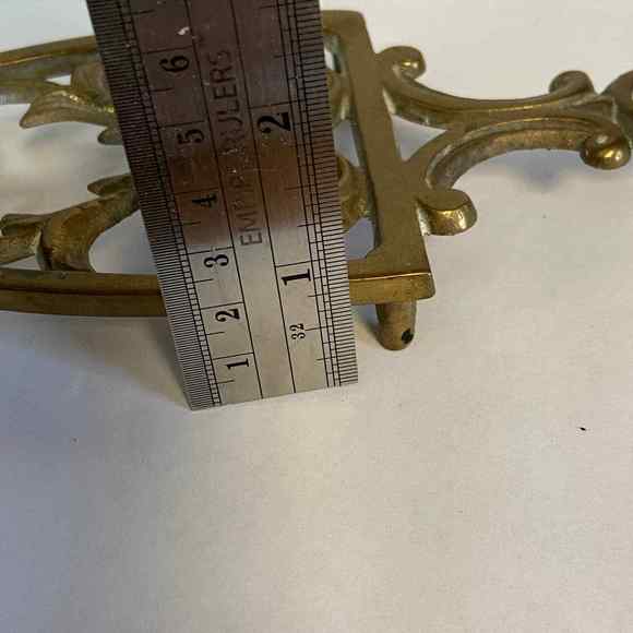 Vintage Solid Brass Trivet Iron Stand‎ Decorative Kitchen Dining - Picture 8 of 9